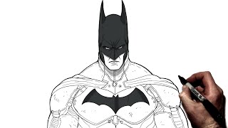 How To Draw Batman Arkham Origins  Step By Step  DC [upl. by Eilah]