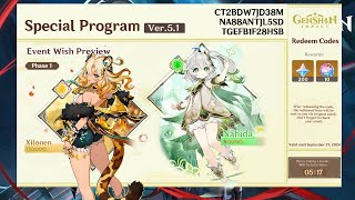 51 SPECIAL PROGRAM BANNERS REDEEM CODES FREE CHARACTER NO ENGLISH VAs  Genshin Impact [upl. by Karon570]