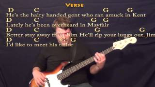 Werewolves of London  Bass Guitar Cover Lesson with LyricsChords [upl. by Sayres]