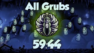 Hollow Knight Speedrun  Grubberflys Elegy  All Grubs in under an Hour 5944 [upl. by Oisor965]