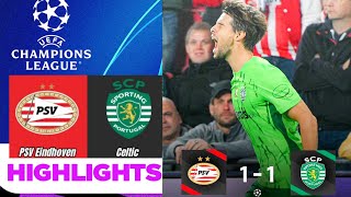 PSV vs Sporting CP 11 Highlights  Champions League 2024  PSV Eindhoven Sporting Lisbon résumo [upl. by Rohpotsirhc401]