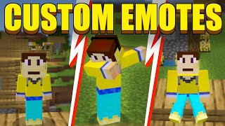 Add NEW EMOTES in MCPE 117  Minecraft Bedrock Edition  Custom Emotes [upl. by Aivatnwahs58]