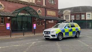 Durham Constabulary Armed Response Vehicle ARV XC90 Responding In Darlington [upl. by Mazel74]