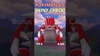 GROUDON SHINY CHECK IN POKEMON GO POKEMON pokemongo shortsvideo [upl. by Rillings]