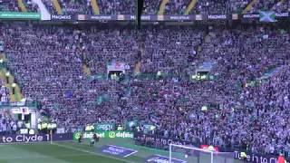 Celtic 5  Rangers 0  Green Brigade  Here We Go Ten In A Row  29 April 2018 [upl. by Eidnac]