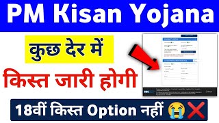 PM Kisan Yojana 18th Installment Option Not Showing  PM Kisan 18th Installment Payment Check [upl. by Eunice268]