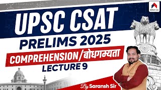 L9 Reading Comprehension For UPSC CSAT  Reading Comprehension For CSAT 2025  Saransh Sir [upl. by Salhcin]