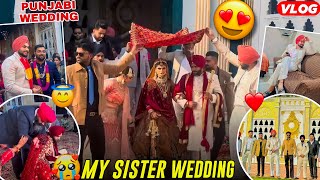 Sister wedding congratulations sis 🥺❤️ gbu punjabi wedding NAVI SUNIARA vlog [upl. by Payson]