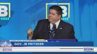 Governor JB Pritzker delivers victory speech following 2022 Midterm Elections [upl. by Elfrida]