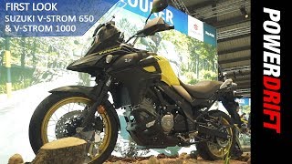 2018 Suzuki V Strom 650 and V Strom 1000  EICMA 2017  PowerDrift [upl. by Herzel]