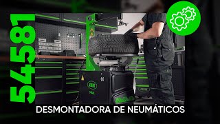 CÓMO DESMONTAR UNOS NEUMÁTICOS CON LA DESMONTADORA SEMIAUTOMÁTICA REF 54581 [upl. by Annahoj]