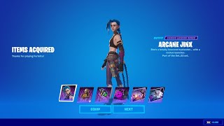 How To Get New ARCANE JINX SKIN in Fortnite Fortnite x League Of Legends [upl. by Liberati]