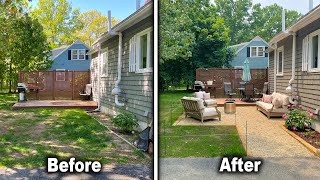 Building a DIY Crushed Stone Patio Fire Pit Area  ASMR [upl. by Lark]