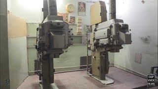 35mm Film Projector  Tour of a Movie Theater Projection Room HD [upl. by Haelahk843]