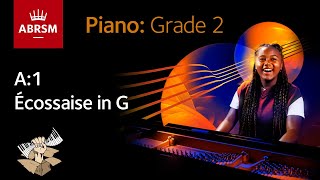 Écossaise in G  ABRSM Piano Grade 2 2023 amp 2024 A1  Synthesia Piano tutorial [upl. by Stoecker]