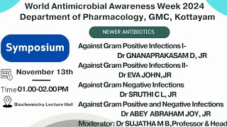 World Antimicrobial Awareness Week 2024PG Symposium on Newer Antibiotics [upl. by Fabri]