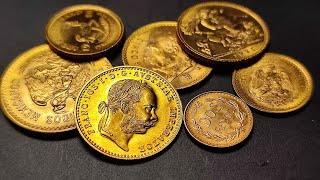 Fractional Gold Coins From Around The World Ducat Krugerrand Sovereign Pesos [upl. by Saree228]