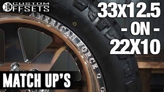 Custom Offsets Match Up 33x125 on 22x10 25 [upl. by Nileuqcaj]