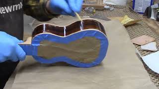 Soprano Ukulele Building part 7Filling Wood Pores with Epoxy Resin [upl. by Chitkara]