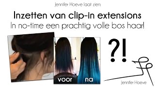 HowTo inzetten van clipin hair extensions [upl. by Dlonra441]