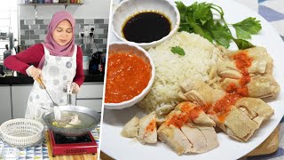 COOKING SHOW  RESEPI NASI AYAM HAINAN DAN TIPS AYAM LEMBUT DAN JUICY  Hainanese Chicken Rice [upl. by Ellingston]