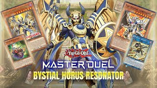 NEW BYSTIAL HORUS RESONATOR DECK SYNCHRO LINK amp XYZ SUMMON  YUGIOH MASTER DUEL [upl. by Asiilanna]