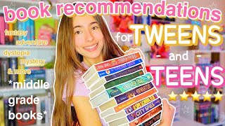 book recommendations for TWEENS and TEENS 🌟 middle grade book recs [upl. by Sej]