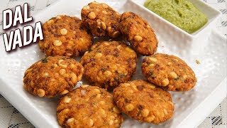 Dal Vada Recipe  How To Make Dal Vada At Home  South Indian Snack  Crispy Vada Recipe  Ruchi [upl. by Zubkoff]