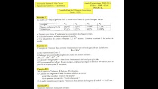 Contrôle Atomistique SMPCSVTUBCGSMIA S1  كتاب إمتحانات الدورة الأولى لمختلف المواد [upl. by Sebastien626]