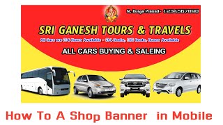 How To Create A Tours and Travels Banner  In Pixllab  In Telugu [upl. by Algy483]