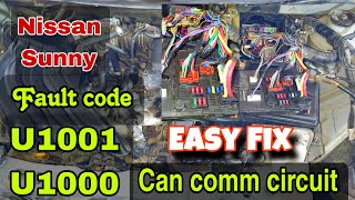 Nissan sunny U1001U1000 can comm circuit easy fix [upl. by Betsey480]