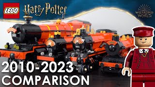 LEGO Hogwarts Express Comparison 2010 vs 2018 vs 2022 vs 2023 [upl. by Ylrahc578]