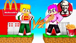 MINECRAFT McDONALDS BASE vs KFC BASE CHALLENGE 😂🍔 WHICH RESTARAUNT IS BEST [upl. by Tessy967]