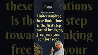 3 Steps to leave this most dangerous place called the Comfort Zone  DR APJ KALAM QUOTES  shorts [upl. by Lucina]