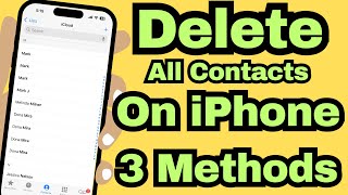 How to Delete All Contacts From iPhone iOS 18  on iPhone 15 iPhone 14 13 12 11 X 8 8 [upl. by Eisor]