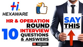 Hexaware technologies Interview rounds and 10 HR Round and Operations Round questions with answer [upl. by Riess]