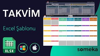 Excel Takvim Şablonu  Dinamik Takvim ile Aylık Görevleri ve Etkinlikleri Takip Edin [upl. by Gavriella]