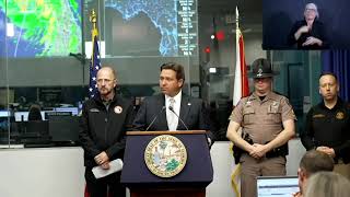 As Hurricane Helene makes landfall update on Cat 4 storm given at Ron DeSantis press conference [upl. by Rednasela]