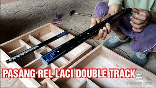 Cara pasang rel laci double track  Woodworking  Nina Taristiana [upl. by Cosimo]