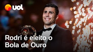 Bola de Ouro Rodri supera Vini Jr e é eleito melhor do mundo brasileiro não compareceu à cerimonia [upl. by Pears]