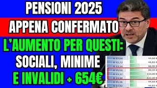 quotPensioni 2025 7 Sorprese in Arrivo Scopri Importi Novità e la Data da Segnare ✅quot [upl. by Hatfield468]