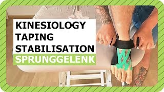 Fußgelenk stabilisieren Anleitung  Kinesiology Tape Anleitung für Fußgelenk nach Supinationstrauma [upl. by Jeanine]