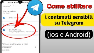 Come abilitare i contenuti sensibili su Telegram ios e Android 2023 [upl. by Benioff]