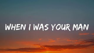 Bruno Mars  When I Was Your Man Lyrics [upl. by Harberd]