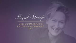 Meryl Streep Tribute The Golden Globes 2017 [upl. by Lemuelah]