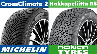 Michelin CrossClimate 2 vs Nokian Hakkapeliitta R5 [upl. by Aitnohs979]