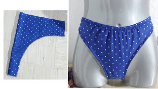 Cut And Sew Cotton Underwear Easily  5 मिनट में अंडरवियर की सिलाई सीखें  Easy Pantie Sewing [upl. by Kciredor309]