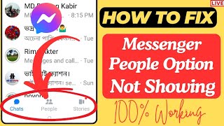 100 Prove Messenger People Option not Showing  How to fix Messenger people option not working [upl. by Searby70]