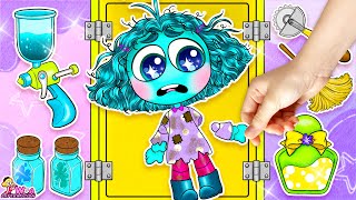 💸Inside Out 2🐼 INSIDE OUT 2 Transformation How To Fix Broken Doll Envy To AI  DIY Papermation [upl. by Fe]