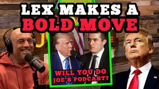 Lex Fridman Asks Trump FACE TO FACE quotWill you be on Joes Podcastquot [upl. by Acinorev815]